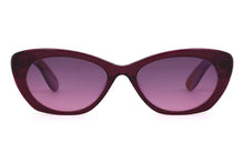 Load image into Gallery viewer, Esme Sunglasses Paul Taylor Esme V8 BURGUNDY WITH MAUVE SWIRL UNDERLAY 

